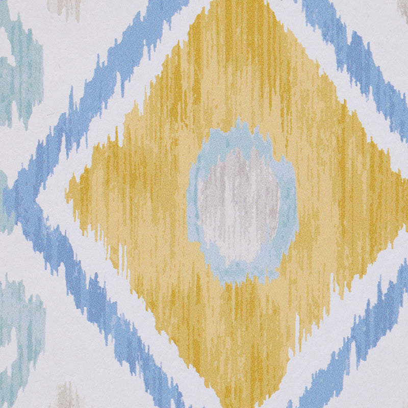 ELIZIA IKAT Sky & Ochre Wide-Width Ikat Wallpaper – Schumacher 5010711