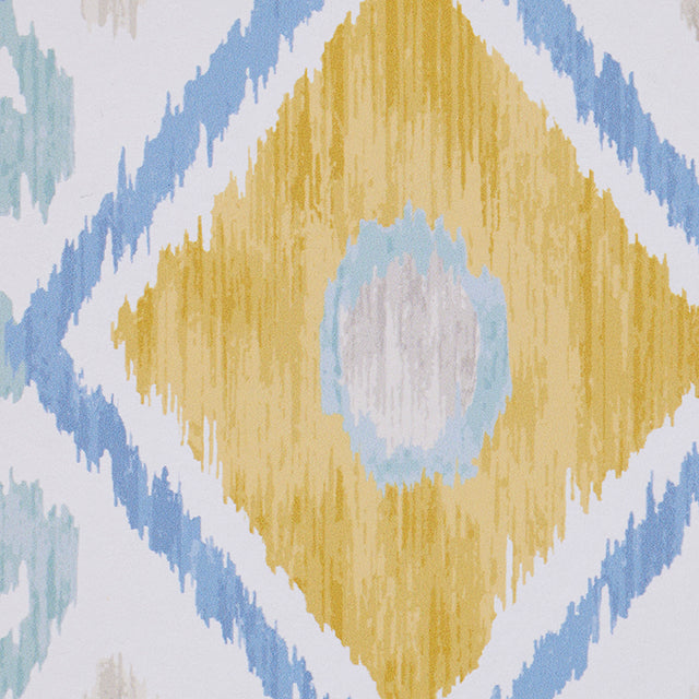 ELIZIA IKAT Sky & Ochre Wide-Width Ikat Wallpaper – Schumacher 5010711