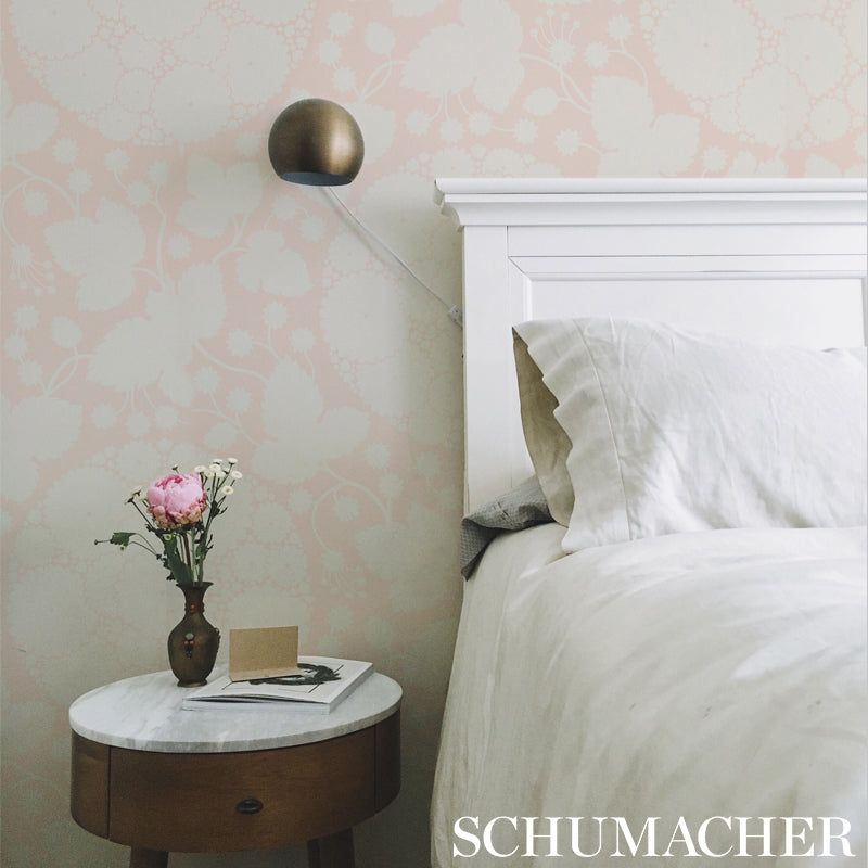 Marianne Champagne by Schumacher Pop Art Floral Wallpaper – Schumacher 5010720