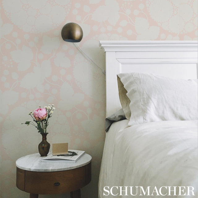 Marianne Champagne by Schumacher Pop Art Floral Wallpaper – Schumacher 5010720