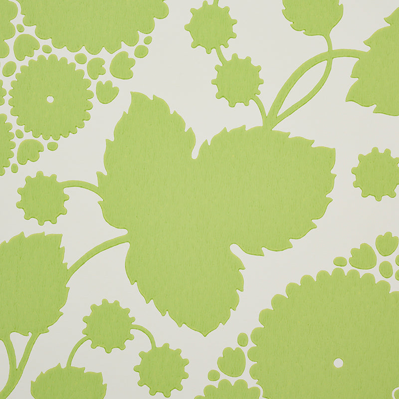 Marianne Leaf by Schumacher Pop Art Floral Wallpaper – Flower Power Collection – 5010722