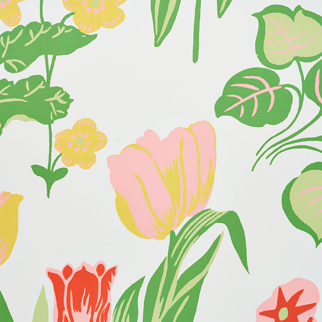 Carly Pink by Schumacher Vibrant Floral Wallpaper – Flower Power Collection 5010770