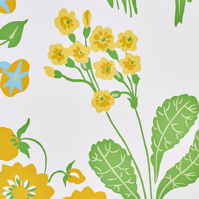 Carly Sky Floral Wallpaper Blue by Schumacher – Flower Power Collection 5010771