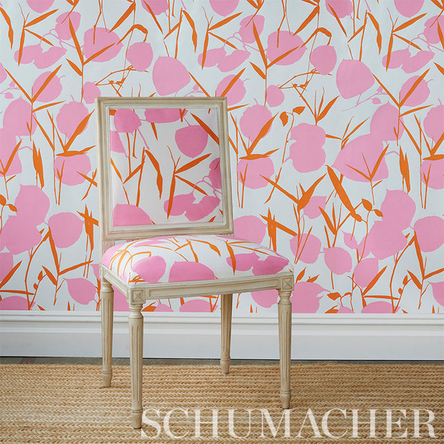 JOAN Pink Floral Wallpaper by Schumacher – Flower Power Collection 5010781