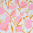 JOAN Pink large-scale floral wallpaper by Schumacher, featuring stylized blooms in a retro-inspired design.