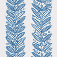 ELAND wallpaper in blue from the SCANDINAVIAN MODERN collection by Schumacher, featuring a bold botanical leaf pattern.