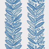 ELAND wallpaper in blue from the SCANDINAVIAN MODERN collection by Schumacher, featuring a bold botanical leaf pattern.