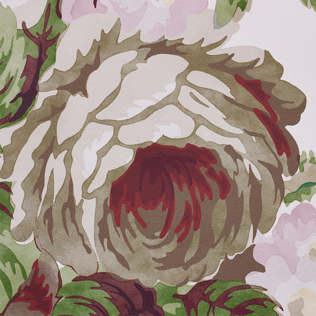 Nancy Floral Grisaille by Schumacher Country Chic Floral Wallpaper – Schumacher 5010841