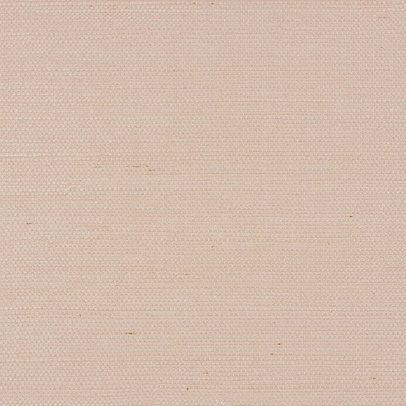 Haruki Sisal Petal wallpaper by Schumacher, classic sisal wallcovering in a soft pink hue with natural texture.