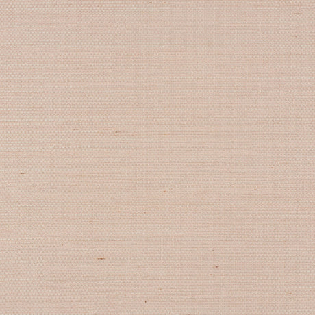 Haruki Sisal Petal wallpaper by Schumacher, classic sisal wallcovering in a soft pink hue with natural texture.