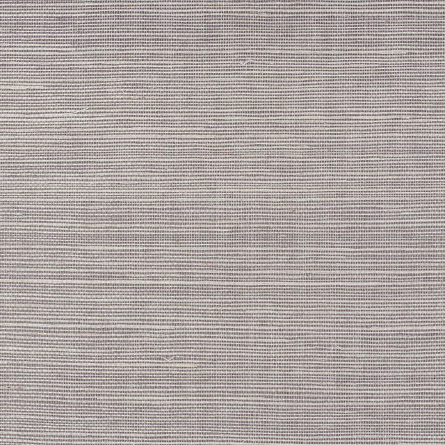 Haruki Sisal Smoke wallcovering by Schumacher shown in close-up and installed in a modern room setting.