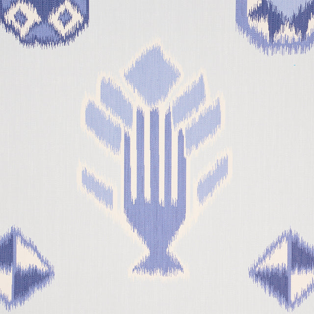Chuska Warp Print Blue Ikat-Style Wallpaper by Schumacher – 5010870