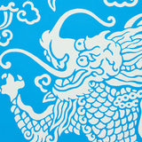 Ruan Dragon Damask Blue by Schumacher Art Deco Chinoiserie Wallpaper – Schumacher 5010881