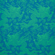 Ruan Dragon Damask wallpaper in Peacock by Schumacher, featuring a vibrant Art Deco chinoiserie dragon pattern in blue and green tones.