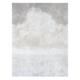 Sirene Panel Set by Colette Cosentino for Schumacher. Atmospheric mural wallpaper in opal colorway with abstract cloud and sea design.