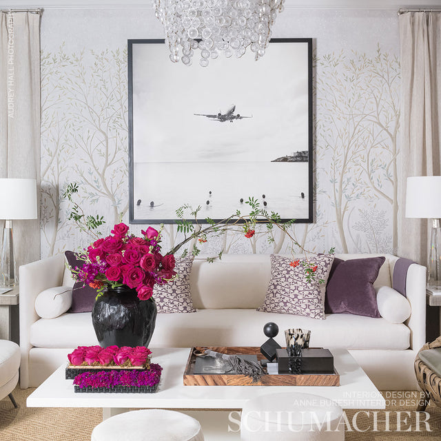 Brindille Golden Accented Panel Set Dove by Colette Cosentino – Schumacher 5010920