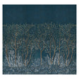 Brindille Golden Accented Panel Set by Colette Cosentino for Schumacher, featuring a dark, moody forest scene with golden accents and intricate botanical details.
