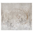 BISOU PANEL SET mural wallpaper in Tin by Colette Cosentino for Schumacher, featuring a dreamy weeping willow landscape in soft neutral tones.