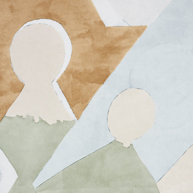 STEPS PANEL SET Sky & Saddle by Peg Norriss Abstract Geometric Wall Mural Wallpaper – Schumacher 5011100