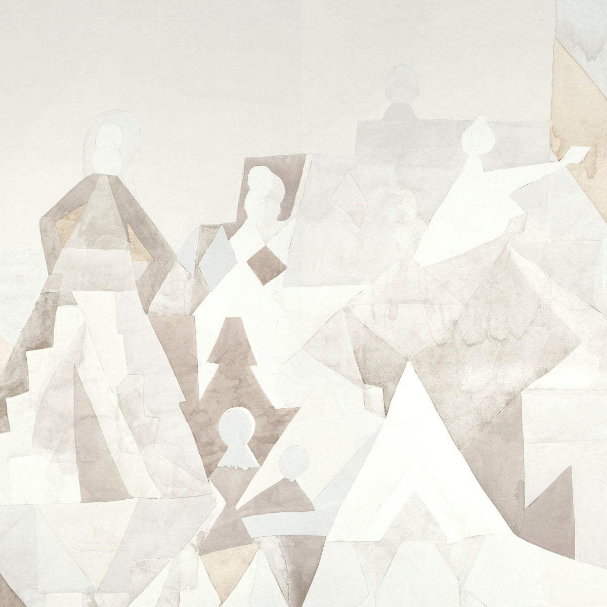 STEPS PANEL SET Argil and Stone by Peg Norriss Abstract Wall Mural – Schumacher 5011102