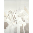 STEPS PANEL SET wallpaper in Argil and Stone by Peg Norriss for Schumacher, abstract geometric wall mural in neutral tones