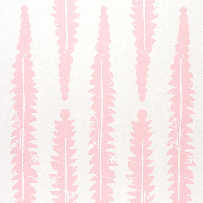 Fern Pink by Molly Mahon Graphic Botanical Wallpaper – Schumacher 5011110
