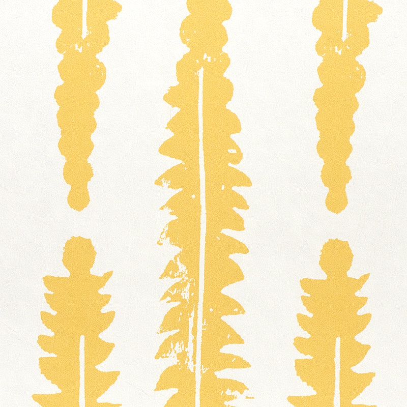 FERN Mustard by Molly Mahon Graphic Botanical Wallpaper – Schumacher 5011112