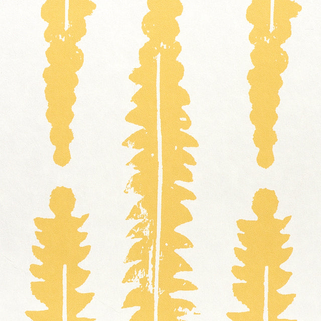 FERN Mustard by Molly Mahon Graphic Botanical Wallpaper – Schumacher 5011112