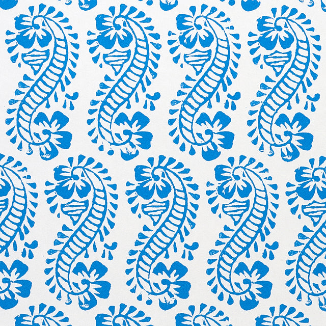 LANI Blue Paisley Botanical Wallpaper by Molly Mahon – Schumacher 5011120
