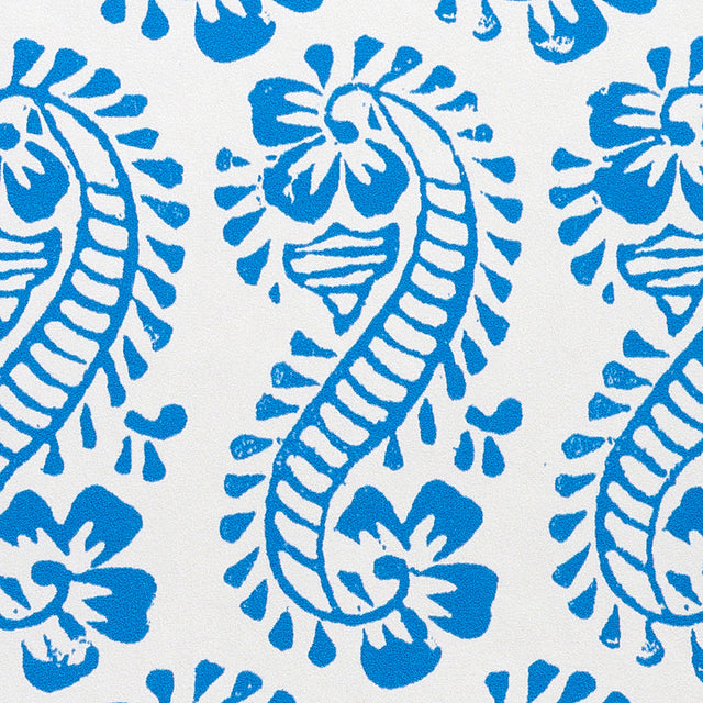 LANI Blue Paisley Botanical Wallpaper by Molly Mahon – Schumacher 5011120