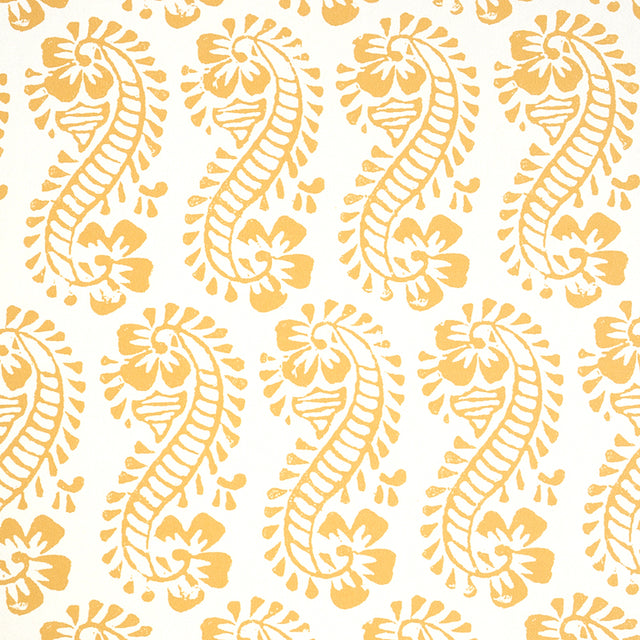 LANI Gold Paisley Botanical Wallpaper by Schumacher – Molly Mahon Collection 5011121