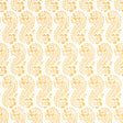 LANI wallpaper in gold by Schumacher, featuring a paisley and botanical motif inspired by traditional Indian block prints.