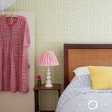 Leaf Grass Green by Molly Mahon Modern Botanical Wallpaper – Schumacher 5011150