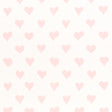 Hearts Pink by Molly Mahon for Schumacher, a charming wallpaper featuring a hand-printed heart motif in soft pink on white.