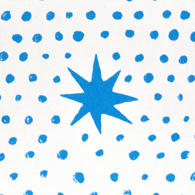 Spot & Star Blue by Molly Mahon Digital Print Wallpaper – Schumacher 5011170