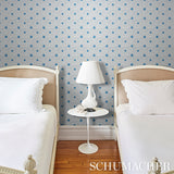 Spot & Star Blue by Molly Mahon Digital Print Wallpaper – Schumacher 5011170