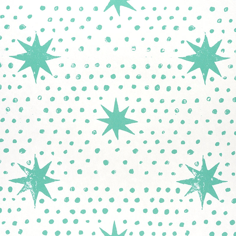 Spot & Star Seaglass by Molly Mahon Artistic Dot and Star Wallpaper – Schumacher 5011171