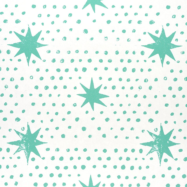 Spot & Star Seaglass by Molly Mahon Artistic Dot and Star Wallpaper – Schumacher 5011171