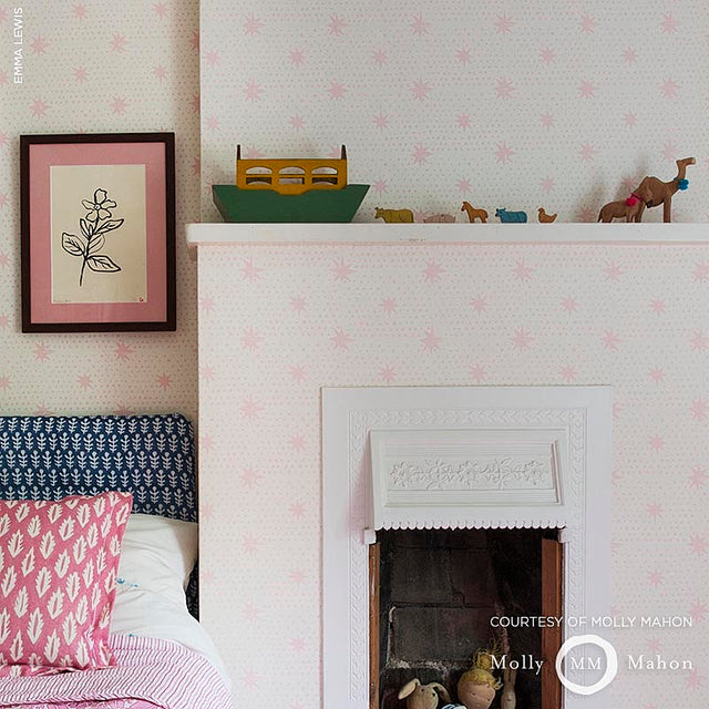 Spot & Star Seaglass by Molly Mahon Artistic Dot and Star Wallpaper – Schumacher 5011171