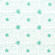 Spot & Star wallpaper in Seaglass by Molly Mahon for Schumacher, featuring a playful dot and star pattern in teal on white.