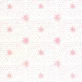 Spot & Star pink wallpaper by Molly Mahon for Schumacher, featuring a playful dot and star pattern in pink on white background.