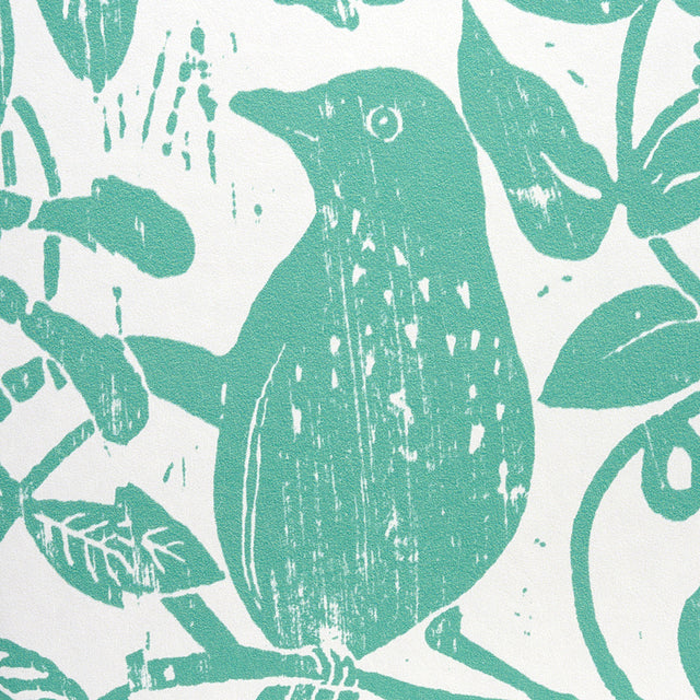 Bird & Bee Seaglass by Molly Mahon Botanical Wallpaper – Schumacher 5011192