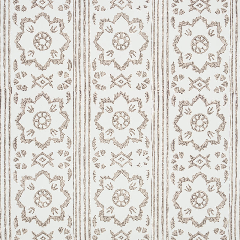 Sunda Hand Blocked Print Grey by Schumacher Jacaranda Collection Hand Blocked Geometric Wallpaper – Schumacher 5011221