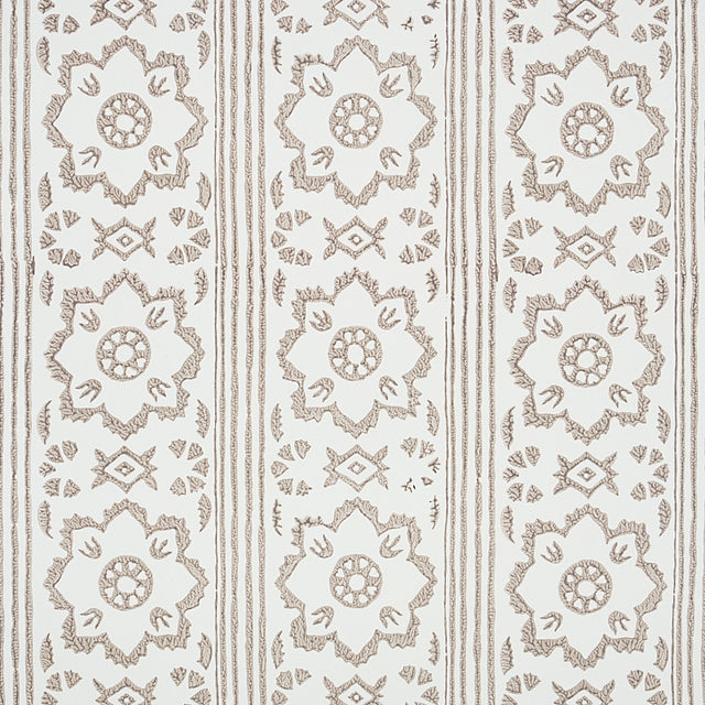 Sunda Hand Blocked Print Grey by Schumacher Jacaranda Collection Hand Blocked Geometric Wallpaper – Schumacher 5011221