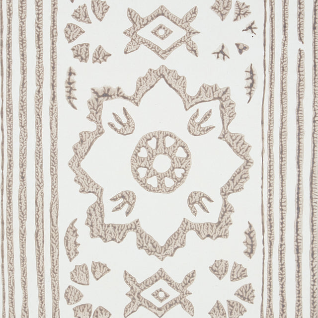 Sunda Hand Blocked Print Grey by Schumacher Jacaranda Collection Hand Blocked Geometric Wallpaper – Schumacher 5011221