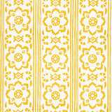Sunda Hand Blocked Print Yellow by Schumacher Geometric Medallion Stripe Wallpaper – Schumacher 5011222