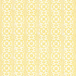 Sunda Hand Blocked Print wallpaper in yellow, featuring a geometric medallion and stripe pattern, handprinted for depth and dimension.