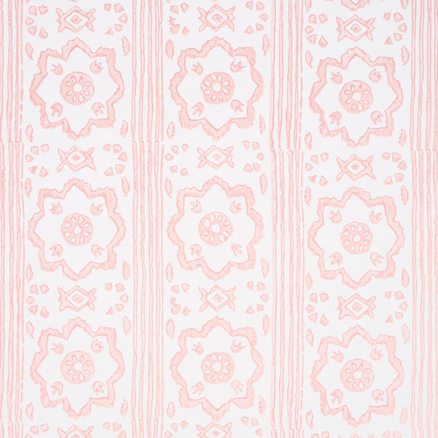 Sunda Hand Blocked Print Blush by Schumacher Jacaranda Collection Hand Blocked Geometric Wallpaper – 5011224