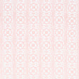 Sunda Hand Blocked Print wallpaper in blush by Schumacher, featuring a soft geometric pattern with stripes and medallions, handprinted for depth and dimension.