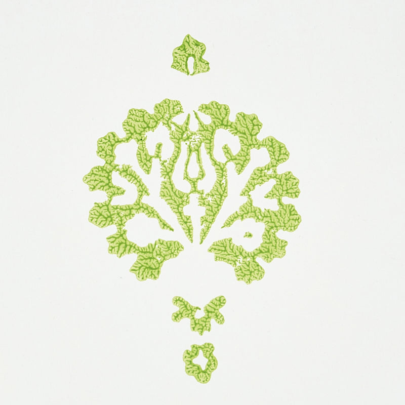Dahlia Hand Blocked Print Leaf Green by Schumacher Hand Blocked Floral Wallpaper – Schumacher 5011231